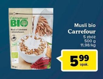 Carrefour Musli 5 zbóż carrefour bio oferta