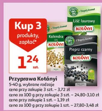 Auchan Pieprz czarny ziarnisty kotanyi oferta