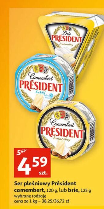 Auchan Ser camembert lekki president oferta