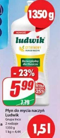 Płyn do mycia naczyń cytrynowy ludwik