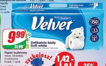 Dino Papier toaletowy delikatnie biały velvet oferta