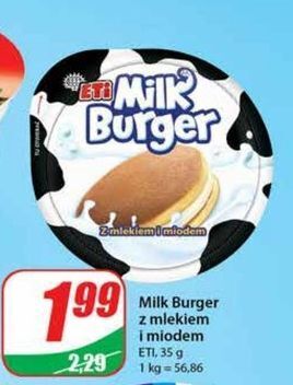 Baton z mlekiem i miodem eti milk burger