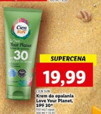 Lidl Krem do opalania spf30 wysoka ochrona cien sun love your planet oferta