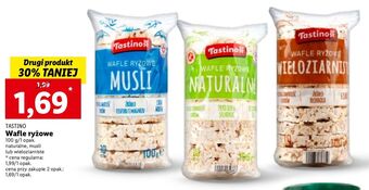 Lidl Wafle ryżowe wieloziarniste tastino oferta