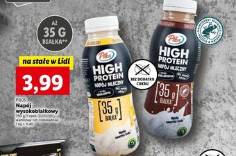 Lidl Napój czekoladowy pilos high protein oferta
