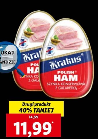 Lidl Szynka konserwowa w galarecie krakus animex oferta