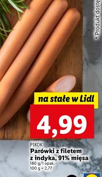 Lidl Parówki z indyka pikok piratki oferta