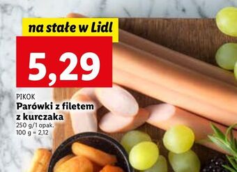Lidl Parówki z filetem kurczaka pikok oferta