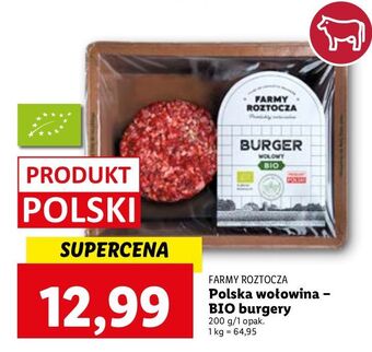 Lidl Burger wołowy bio farmy roztocza oferta