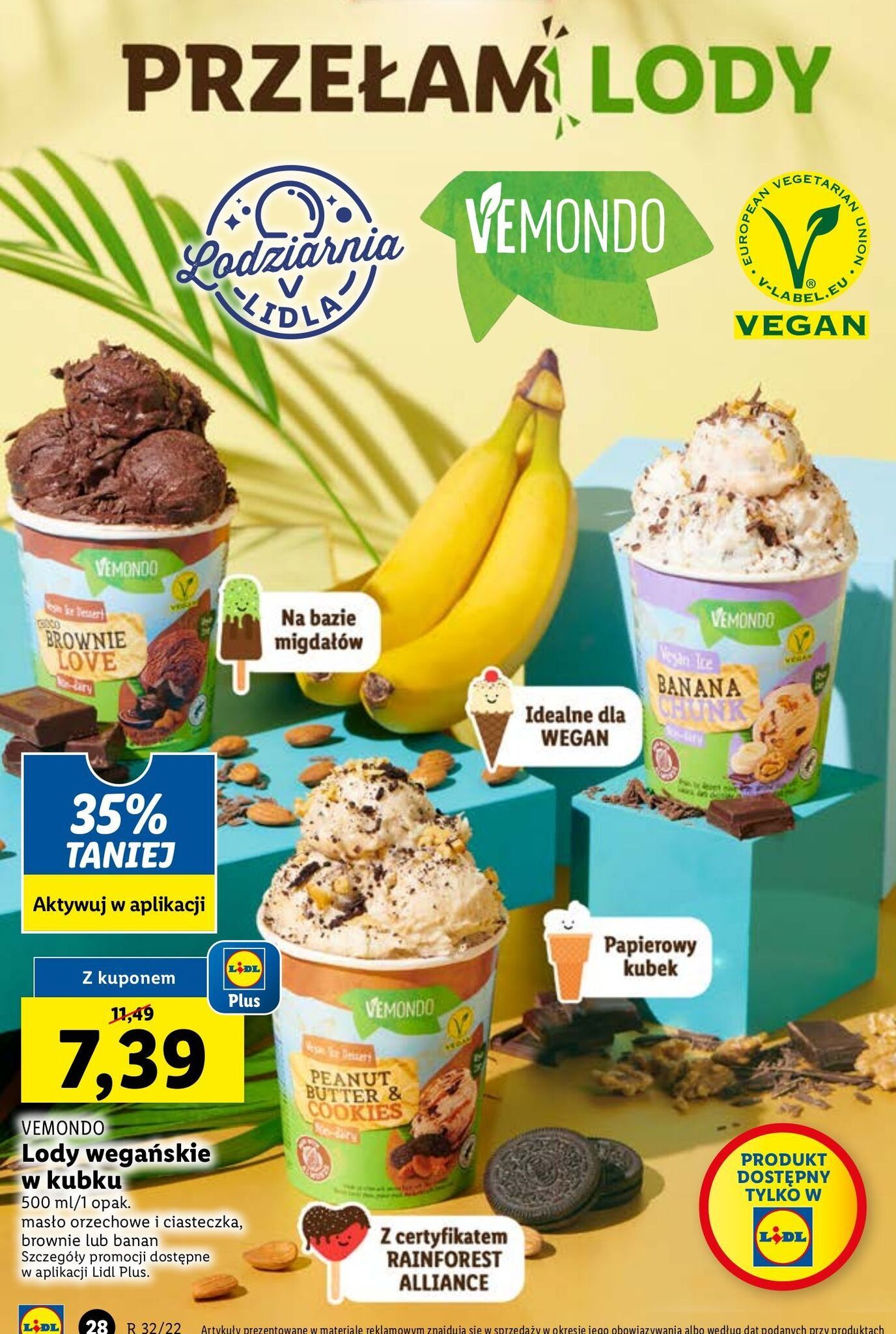Promocja Lody banana chunk vemondo w Lidl