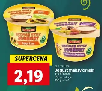 Lidl Jogurt meksykański prickly pear & passion fruit el tequito oferta