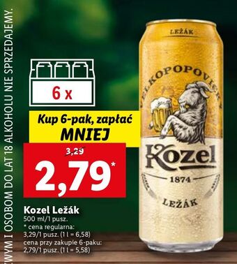 Lidl Piwo kozel lezak oferta