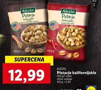 Lidl Pistacje kalifornijskie z pieprzem alesto oferta