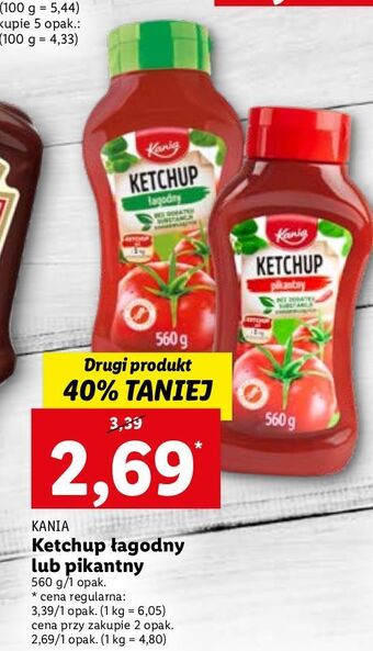 Lidl Ketchup pikantny kania oferta