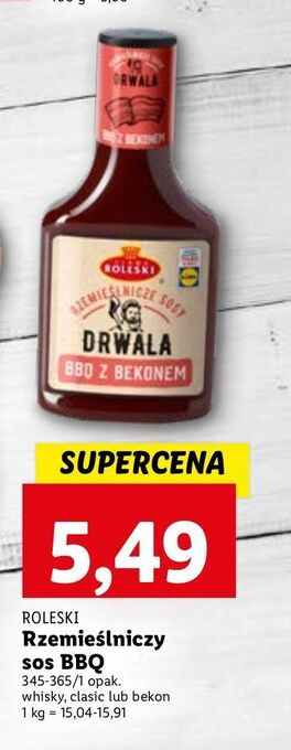Lidl Sos bbq z whisky roleski oferta