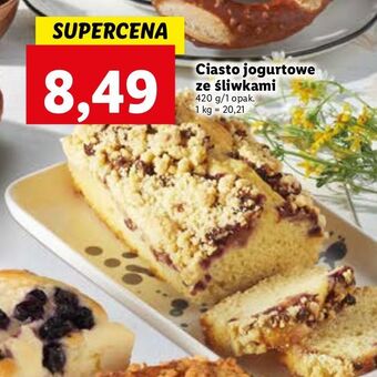 Lidl Ciasto jogurtowe ze śliwkami oferta