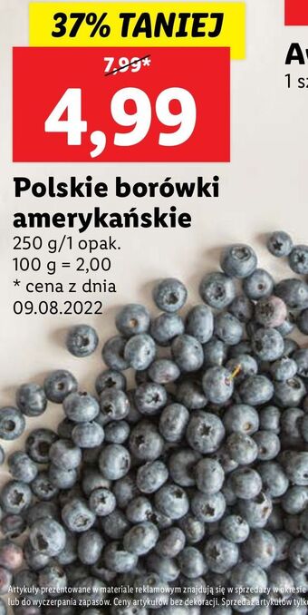 Lidl Borówki amerykańskie oferta