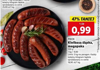 Lidl Kiełbasa śląska pikok oferta