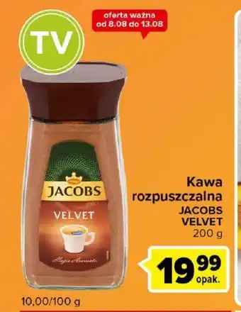 Carrefour Jacobs Kawa rozpuszczalna Jacobs Velvet 200 g oferta