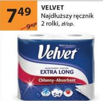 Drogerie Laboo Velvet extra long ręcznik papierowy 2 rolki oferta