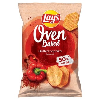Lewiatan Lay's oven baked pieczone formowane chipsy ziemniaczane o smaku grillowanej papryki 125 g oferta