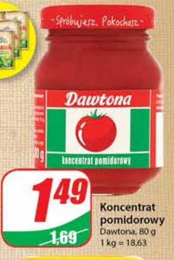 Dino Dawtona koncentrat pomidorowy 80 g oferta