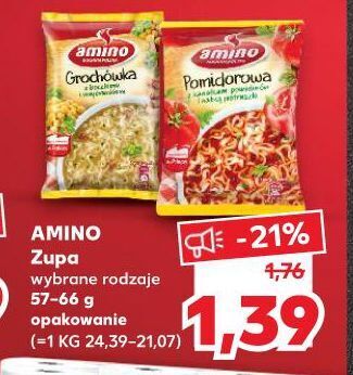 Kaufland Zupa pomidorowa z kawałkami pomidorów i natką pietruszki amino oferta