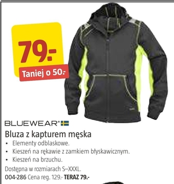 Jula Bluza z kapturem bluewear oferta