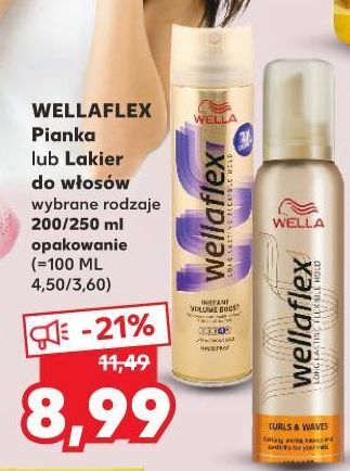 Kaufland Lakier do włosów instant volume boost 4 wellaflex oferta