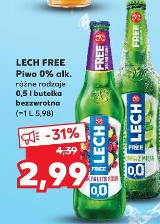 Piwo lech free limonka z miętą