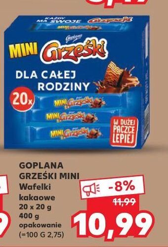 Kaufland Wafelek kakaowy grześki mini oferta