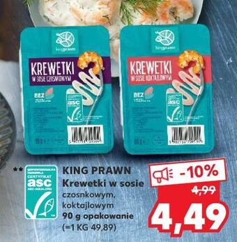 Kaufland Krewetki w sosie czosnkowym king prawn oferta