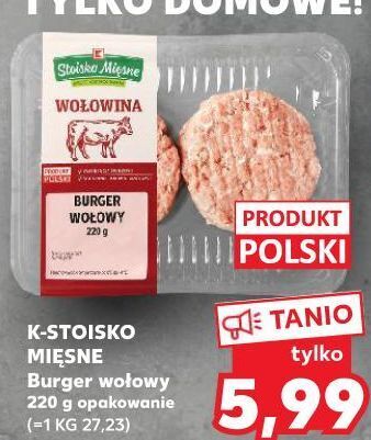 Kaufland Burger wołowy stoisko mięsne oferta