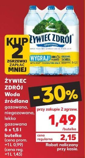 Kaufland Woda mocny gaz żywiec zdrój oferta