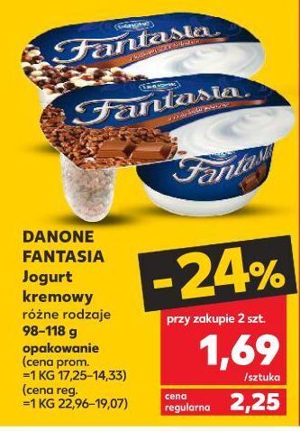 Kaufland Jogurt z mleczną czekoladą danone fantasia oferta