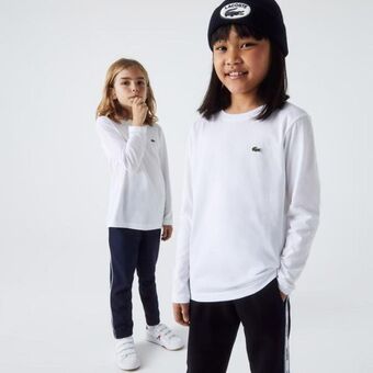 Lacoste Lacoste dziecięcy t-shirt z dżerseju z okrągłym dekoltem oferta