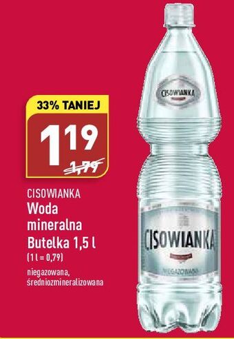 ALDI Woda niegazowana cisowianka oferta
