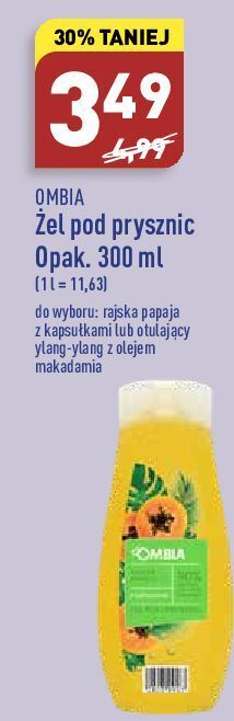 ALDI Żel pod prysznic rajska papaja ombia oferta