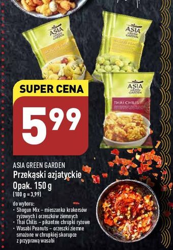 ALDI Chrupki ryżowe wasabi erdnusse asia green garden oferta