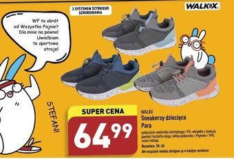 ALDI Sneakersy dziewczęce 30-36 walkx oferta