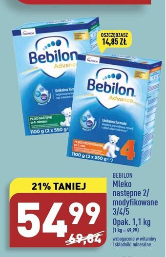 ALDI Mleko 3 bebilon advance oferta