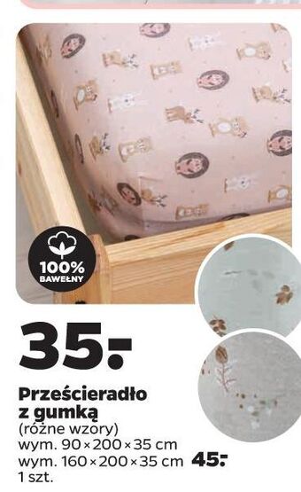 Netto Prześcieradło z gumką 90 x 200 cm oferta