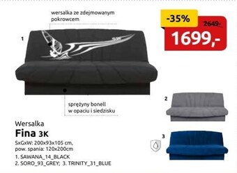 Wersalka black red white