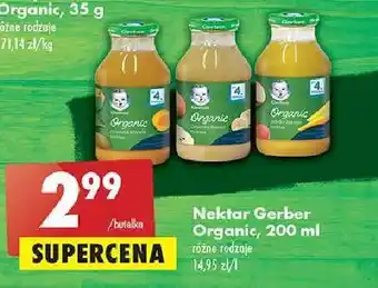 Biedronka Nektar gruszka-banan gerber organic oferta