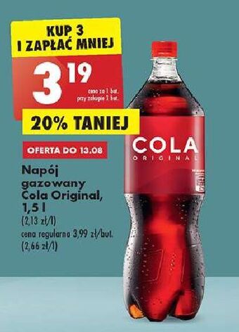 Biedronka Napój cola original oferta
