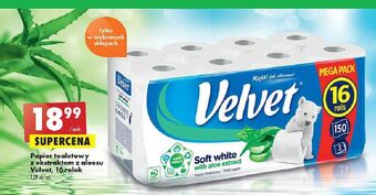 Biedronka Papier toaletowy z aloesem velvet oferta