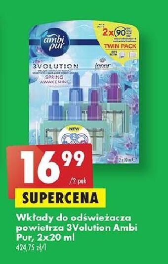 Biedronka Wkłady zapachowe lenor spring awakening ambi pur 3volution oferta