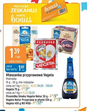 E.Leclerc Przyprawa w płynie bez glutaminianu sodu vegeta natur oferta