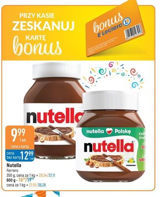 E.Leclerc Krem czekoladowo-orzechowy nutella oferta