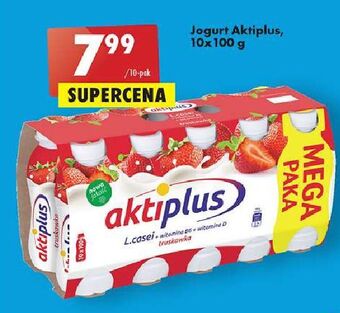 Biedronka Napój probiotyczny truskawkowy aktiplus oferta